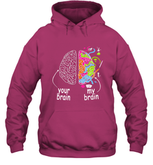 Neurodiversity brain Gift idea for Dyslexia ADHD Autism ASD Hooded Sweatshirt Hooded Sweatshirt - skytshirtshop