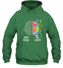 Neurodiversity brain Gift idea for Dyslexia ADHD Autism ASD Hooded Sweatshirt Hooded Sweatshirt - skytshirtshop