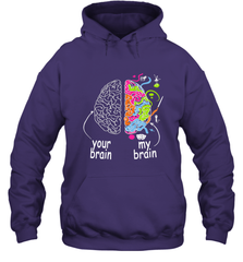Neurodiversity brain Gift idea for Dyslexia ADHD Autism ASD Hooded Sweatshirt Hooded Sweatshirt - skytshirtshop