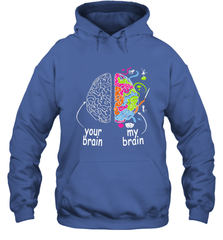 Neurodiversity brain Gift idea for Dyslexia ADHD Autism ASD Hooded Sweatshirt Hooded Sweatshirt - skytshirtshop