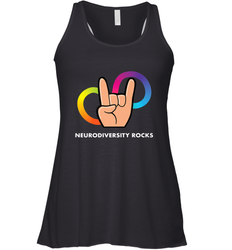 Neurodiversity Rocks Shirt Brain Autism Awareness Women's Racerback Tank