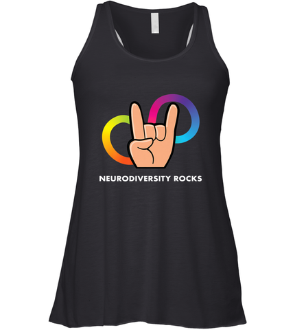 Neurodiversity Rocks Shirt Brain Autism Awareness Women's Racerback Tank Women's Racerback Tank / Black / XS Women's Racerback Tank - skytshirtshop