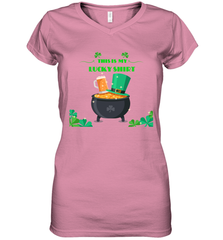 This is my lucky shirt on St Patricks Day Women's V-Neck T-Shirt Women's V-Neck T-Shirt - skytshirtshop
