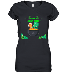 This is my lucky shirt on St Patricks Day Women's V-Neck T-Shirt