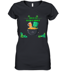 This is my lucky shirt on St Patricks Day Women's V-Neck T-Shirt Women's V-Neck T-Shirt - skytshirtshop