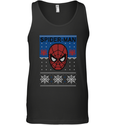 Marvel Spider Man Mask Christmas Sweater Men's Tank Top Men's Tank Top / Black / XS Men's Tank Top - skytshirtshop