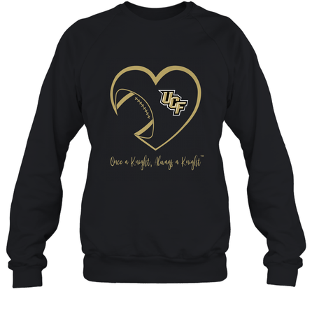 UCF Knights Football Inside Heart  Team  Apparel Crewneck Sweatshirt Crewneck Sweatshirt / Black / S Crewneck Sweatshirt - skytshirtshop