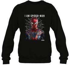 Marvel Infinity War I Am Spider Man Web Graphic Crewneck Sweatshirt