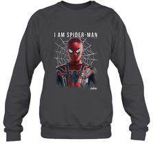 Marvel Infinity War I Am Spider Man Web Graphic Crewneck Sweatshirt Crewneck Sweatshirt - skytshirtshop