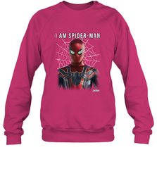 Marvel Infinity War I Am Spider Man Web Graphic Crewneck Sweatshirt Crewneck Sweatshirt - skytshirtshop