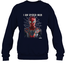 Marvel Infinity War I Am Spider Man Web Graphic Crewneck Sweatshirt Crewneck Sweatshirt - skytshirtshop