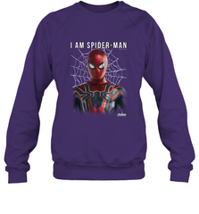 Marvel Infinity War I Am Spider Man Web Graphic Crewneck Sweatshirt Crewneck Sweatshirt - skytshirtshop