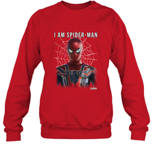 Marvel Infinity War I Am Spider Man Web Graphic Crewneck Sweatshirt Crewneck Sweatshirt - skytshirtshop