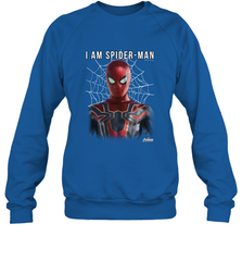 Marvel Infinity War I Am Spider Man Web Graphic Crewneck Sweatshirt Crewneck Sweatshirt - skytshirtshop