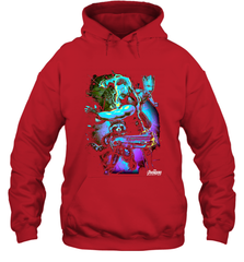 Marvel Infinity War Thor Rocket Groot Neon Hooded Sweatshirt Hooded Sweatshirt - skytshirtshop