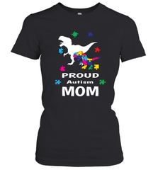 Proud Autism Mom T Rex Dinosaur Autism Awareness Women's T-Shirt Women's T-Shirt - skytshirtshop