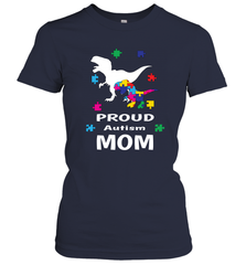 Proud Autism Mom T Rex Dinosaur Autism Awareness Women's T-Shirt Women's T-Shirt - skytshirtshop