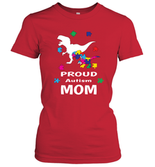 Proud Autism Mom T Rex Dinosaur Autism Awareness Women's T-Shirt Women's T-Shirt - skytshirtshop