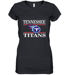NFL Tennessee Titans Logo Champion Women's V-Neck T-Shirt Women's V-Neck T-Shirt - skytshirtshop