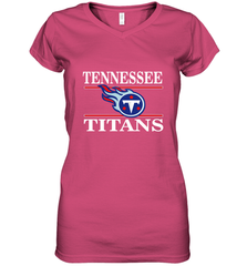 NFL Tennessee Titans Logo Champion Women's V-Neck T-Shirt Women's V-Neck T-Shirt - skytshirtshop