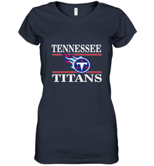 NFL Tennessee Titans Logo Champion Women's V-Neck T-Shirt Women's V-Neck T-Shirt - skytshirtshop