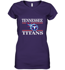 NFL Tennessee Titans Logo Champion Women's V-Neck T-Shirt Women's V-Neck T-Shirt - skytshirtshop
