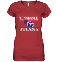 NFL Tennessee Titans Logo Champion Women's V-Neck T-Shirt Women's V-Neck T-Shirt - skytshirtshop