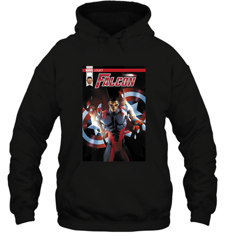 Marvel Falcon Take Flight Comic Cover Premium T Shirt Hooded Sweatshirt Hooded Sweatshirt / Black / S Hooded Sweatshirt - skytshirtshop