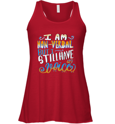 Special Needs NonVerbal Autism Awesome Women's Racerback Tank