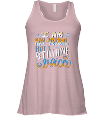 Special Needs NonVerbal Autism Awesome Women's Racerback Tank Women's Racerback Tank - skytshirtshop