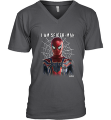 Marvel Infinity War I Am Spider Man Web Graphic Men's V-Neck Men's V-Neck - skytshirtshop