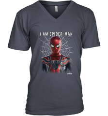 Marvel Infinity War I Am Spider Man Web Graphic Men's V-Neck Men's V-Neck - skytshirtshop