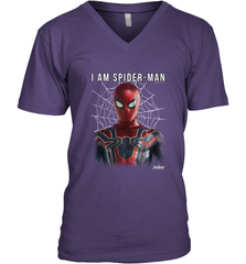 Marvel Infinity War I Am Spider Man Web Graphic Men's V-Neck Men's V-Neck - skytshirtshop