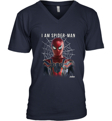 Marvel Infinity War I Am Spider Man Web Graphic Men's V-Neck
