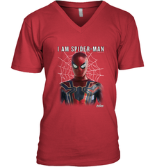 Marvel Infinity War I Am Spider Man Web Graphic Men's V-Neck Men's V-Neck - skytshirtshop
