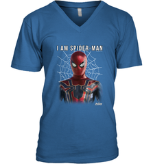 Marvel Infinity War I Am Spider Man Web Graphic Men's V-Neck Men's V-Neck - skytshirtshop