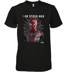 Marvel Infinity War I Am Spider Man Web Graphic Men's Premium T-Shirt