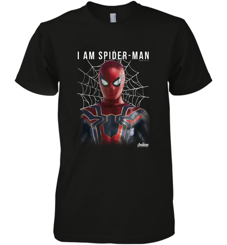 Marvel Infinity War I Am Spider Man Web Graphic Men's Premium T-Shirt Men's Premium T-Shirt / Black / XS Men's Premium T-Shirt - skytshirtshop