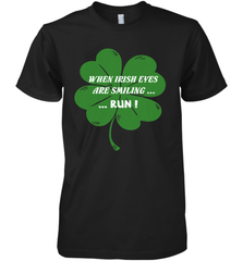When Irish eyes are smiling Run Lucky St Patricks Day Shirt Men's Premium T-Shirt Men's Premium T-Shirt - skytshirtshop