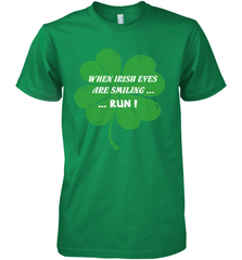 When Irish eyes are smiling Run Lucky St Patricks Day Shirt Men's Premium T-Shirt Men's Premium T-Shirt - skytshirtshop