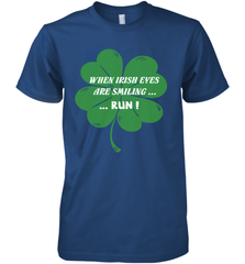 When Irish eyes are smiling Run Lucky St Patricks Day Shirt Men's Premium T-Shirt Men's Premium T-Shirt - skytshirtshop