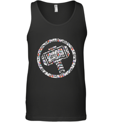 Marvel Avengers Thor Floral Hammer Symbol Men's Tank Top