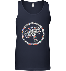 Marvel Avengers Thor Floral Hammer Symbol Men's Tank Top