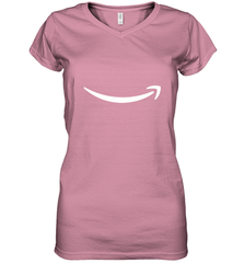 Smile Shirt  White Logo Women's V-Neck T-Shirt Women's V-Neck T-Shirt - skytshirtshop