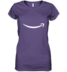 Smile Shirt  White Logo Women's V-Neck T-Shirt Women's V-Neck T-Shirt - skytshirtshop