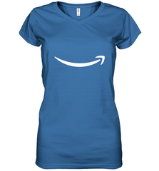 Smile Shirt  White Logo Women's V-Neck T-Shirt Women's V-Neck T-Shirt - skytshirtshop