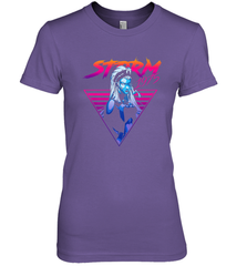 Marvel X Men Storm 80's Neon Retro Triangle Women's Premium T-Shirt Women's Premium T-Shirt - skytshirtshop