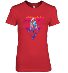 Marvel X Men Storm 80's Neon Retro Triangle Women's Premium T-Shirt Women's Premium T-Shirt - skytshirtshop
