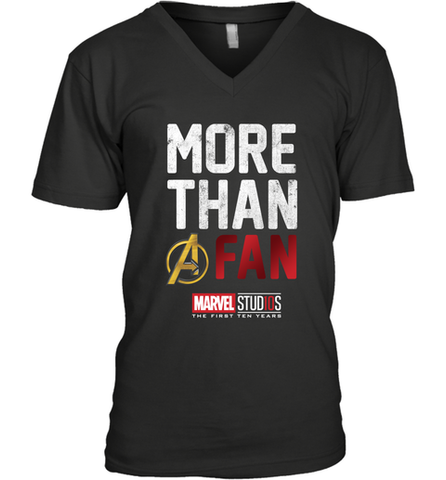 Marvel Studios Ten Years More Than A Fan Men's V-Neck Men's V-Neck / Black / S Men's V-Neck - skytshirtshop