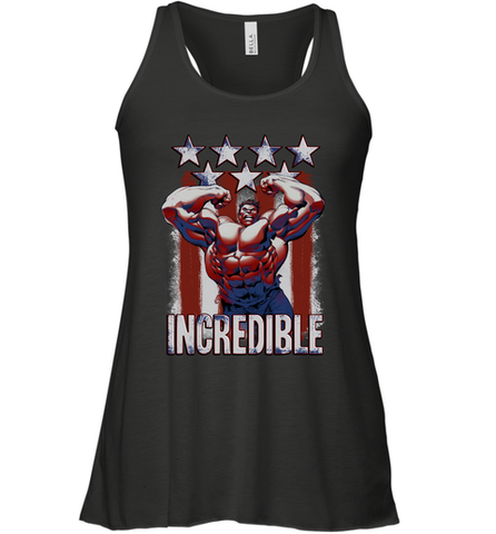 Marvel Hulk Incredible Stars and Stripes Women's Racerback Tank Women's Racerback Tank / Black / XS Women's Racerback Tank - skytshirtshop